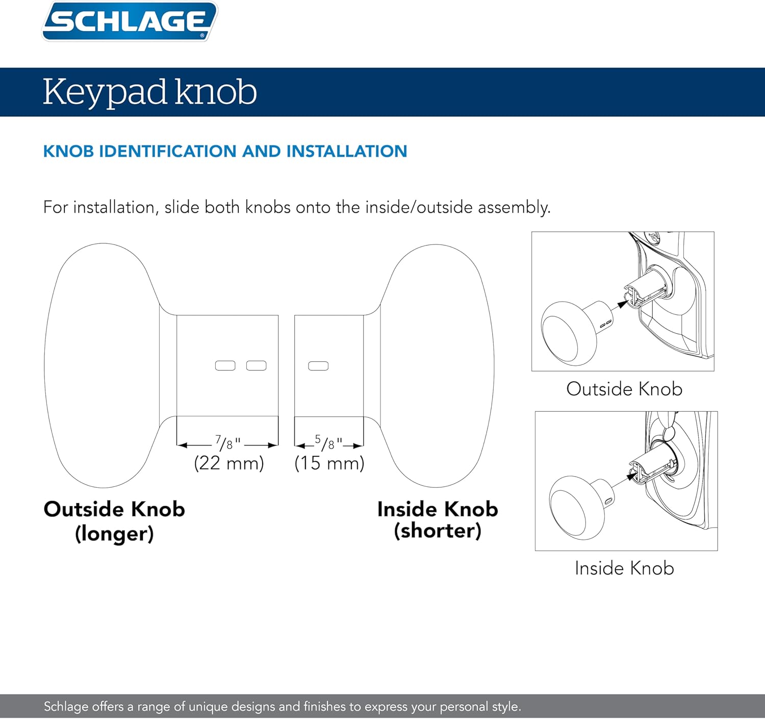 Schlage Keyless Door Keypad Entry System for 1 18-1 34 inch Doors