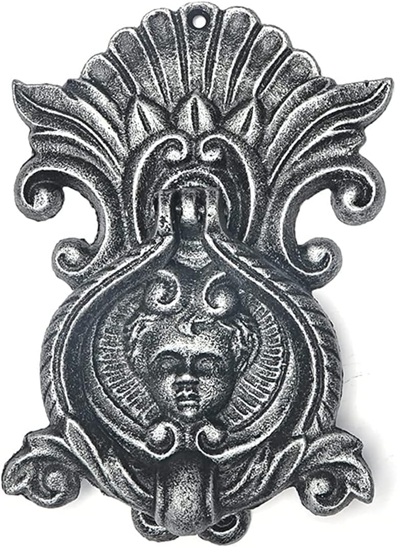 SEVEEZ Vintage Farmhouse Wrought Iron Angel Door Knocker