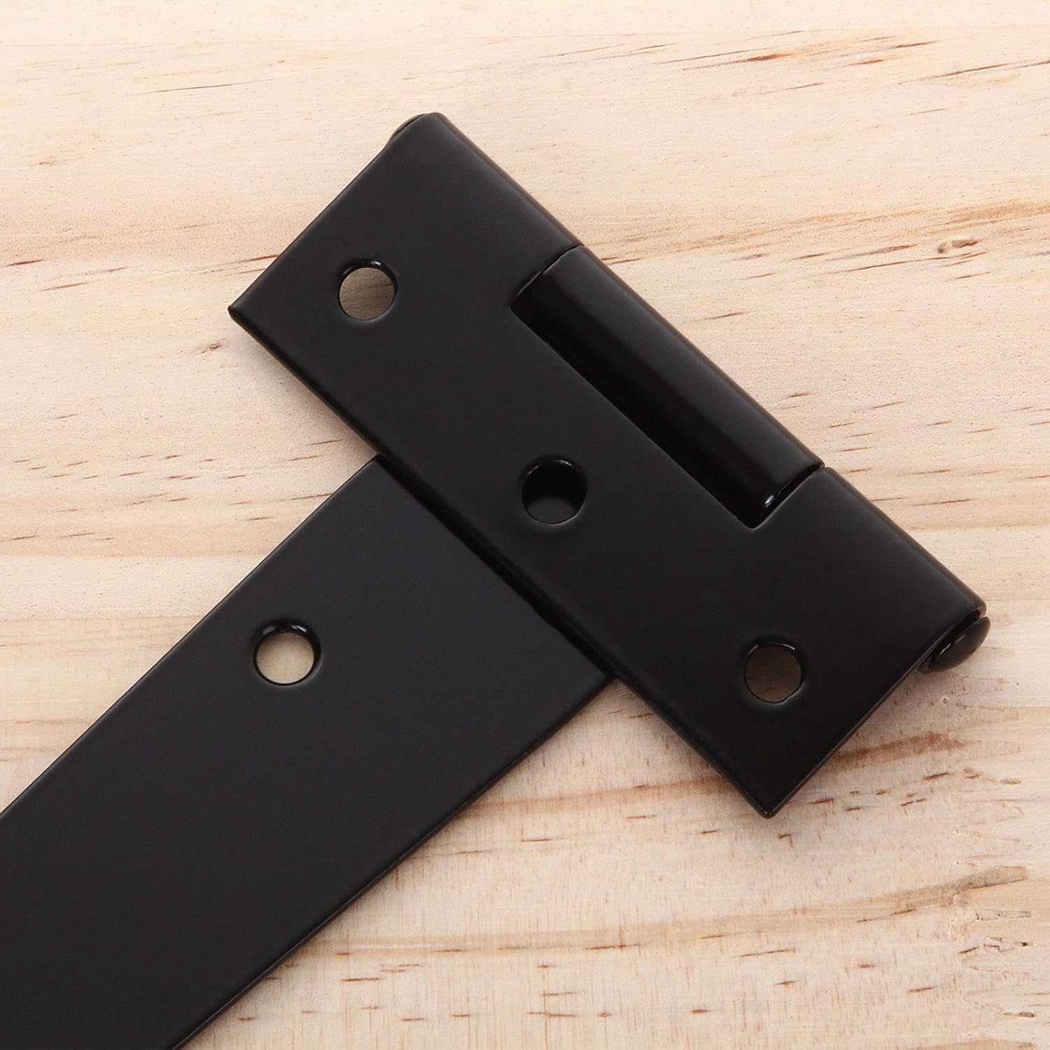 10-Piece Barn Shed Gate Hinges Heavy Duty Black T-Shaped for Outdoor Doors
