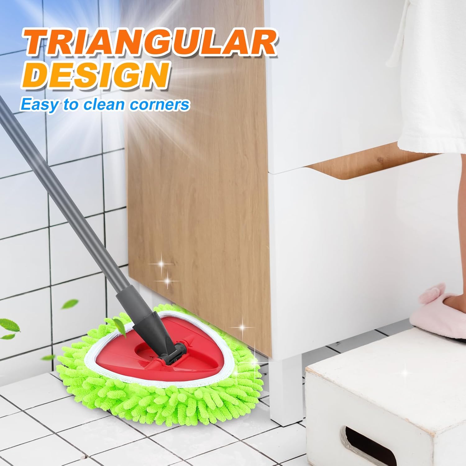 4-Piece Mop Pad Set for O-Cedar Spin Mop Microfiber Replacement Green