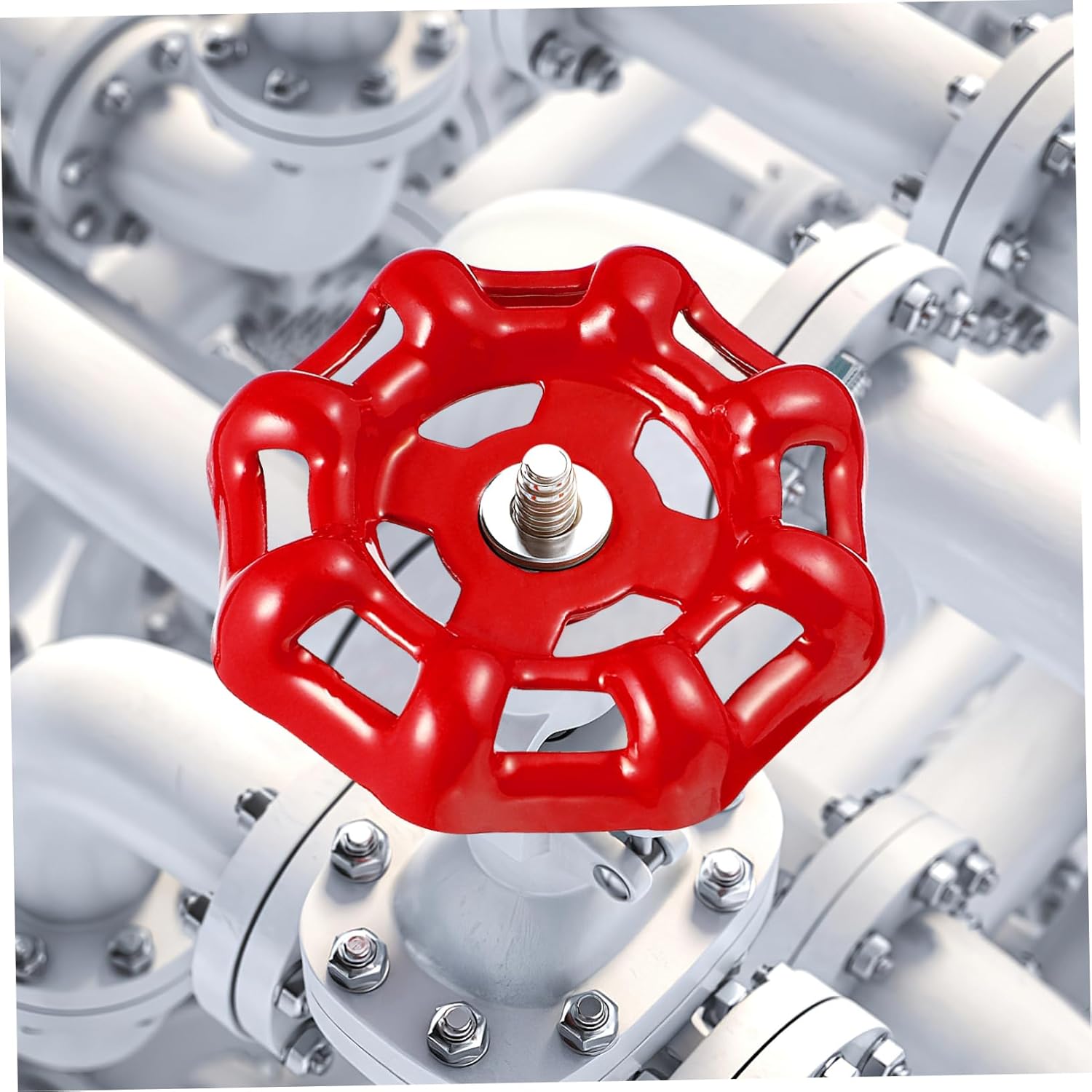 10-Piece Gate Valve Hand Wheel Set - Vemoon Sturdy Cast Iron Faucet Handle Decorations for Outdoor Use