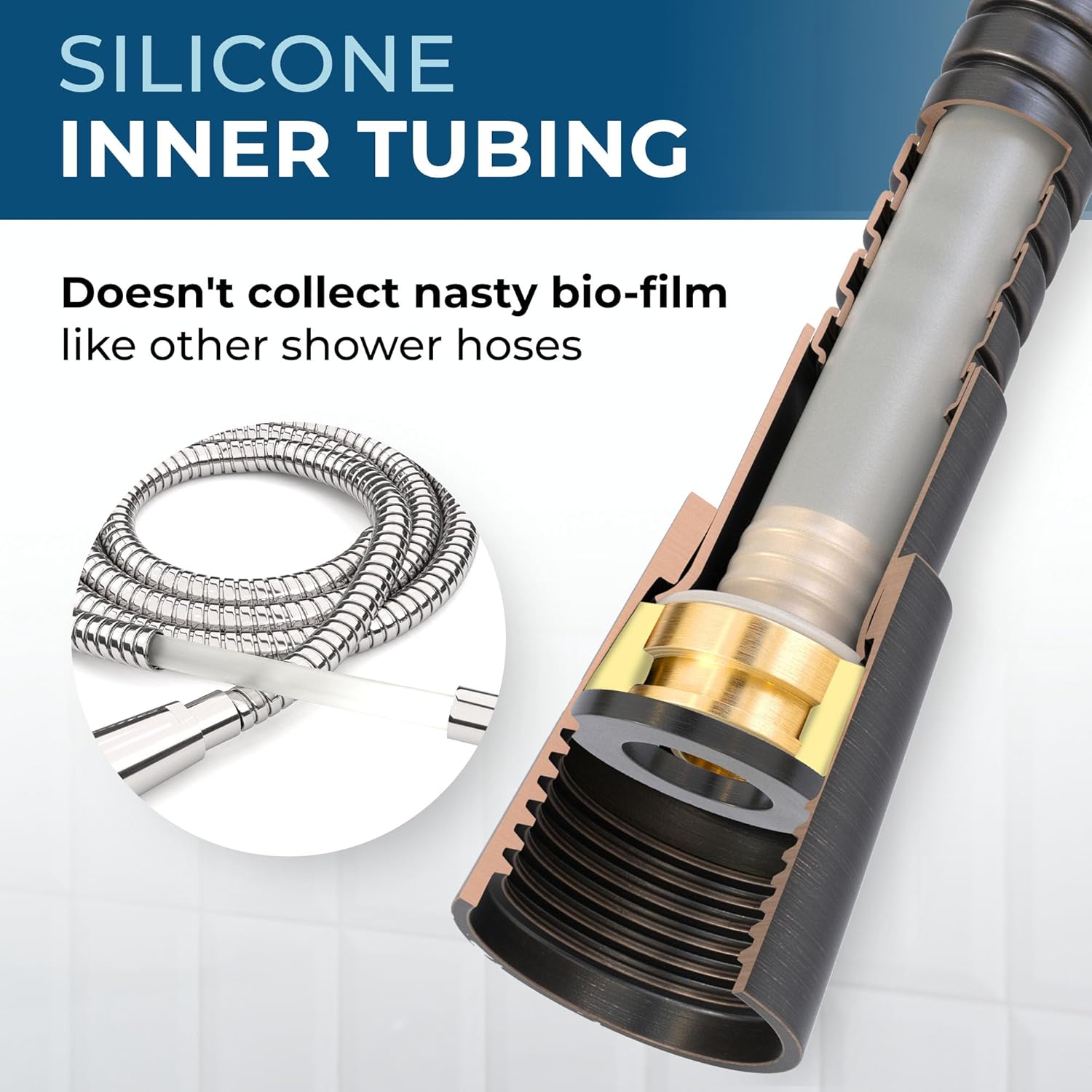 Secure Reliable Metal Shower Hose Extend Your Reach for a KINK-FREE Experience