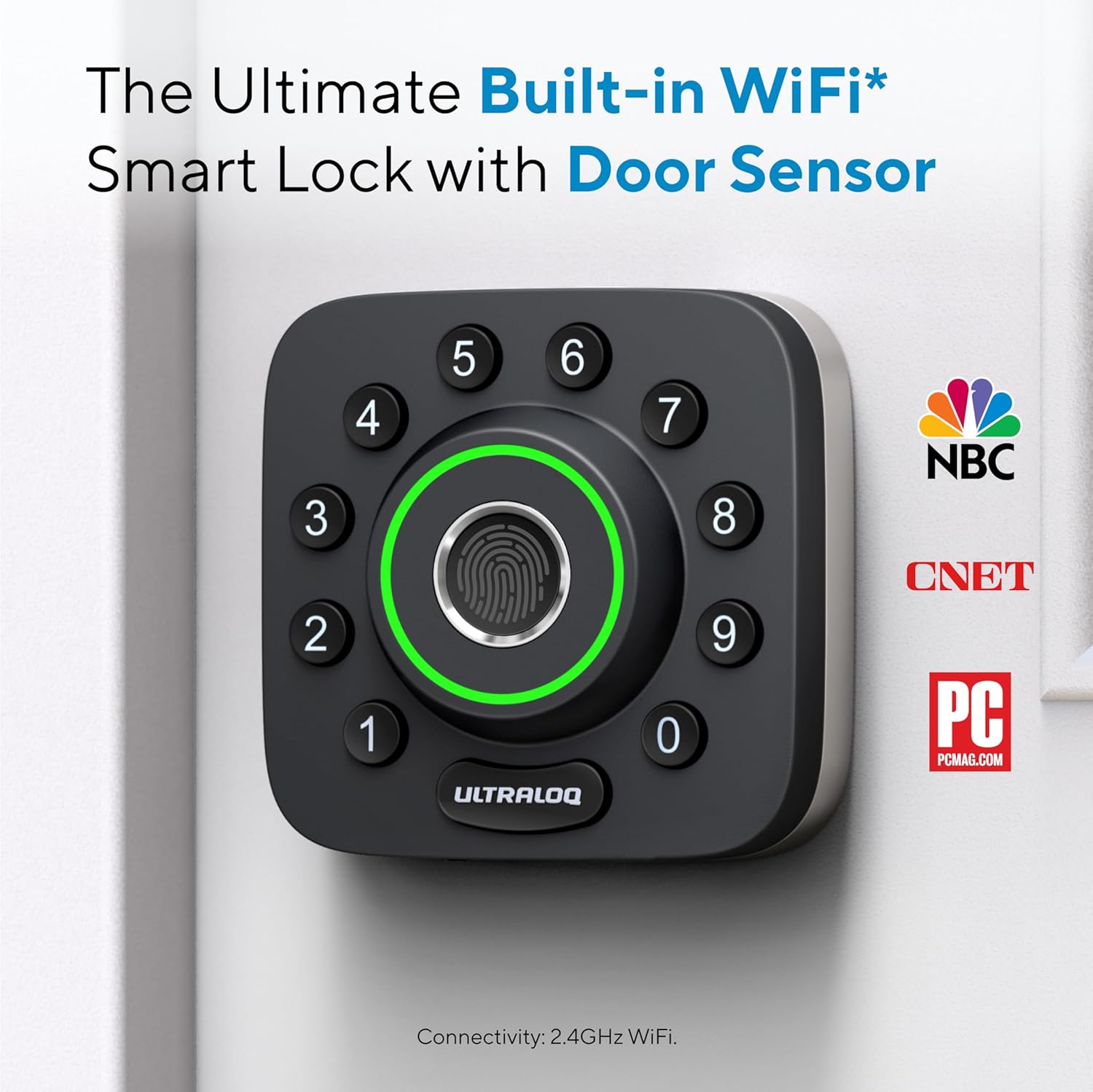Ultraloq U-Bolt Pro WiFi Smart Lock with 8-in-1 Entry Door Sensor Secure Touch