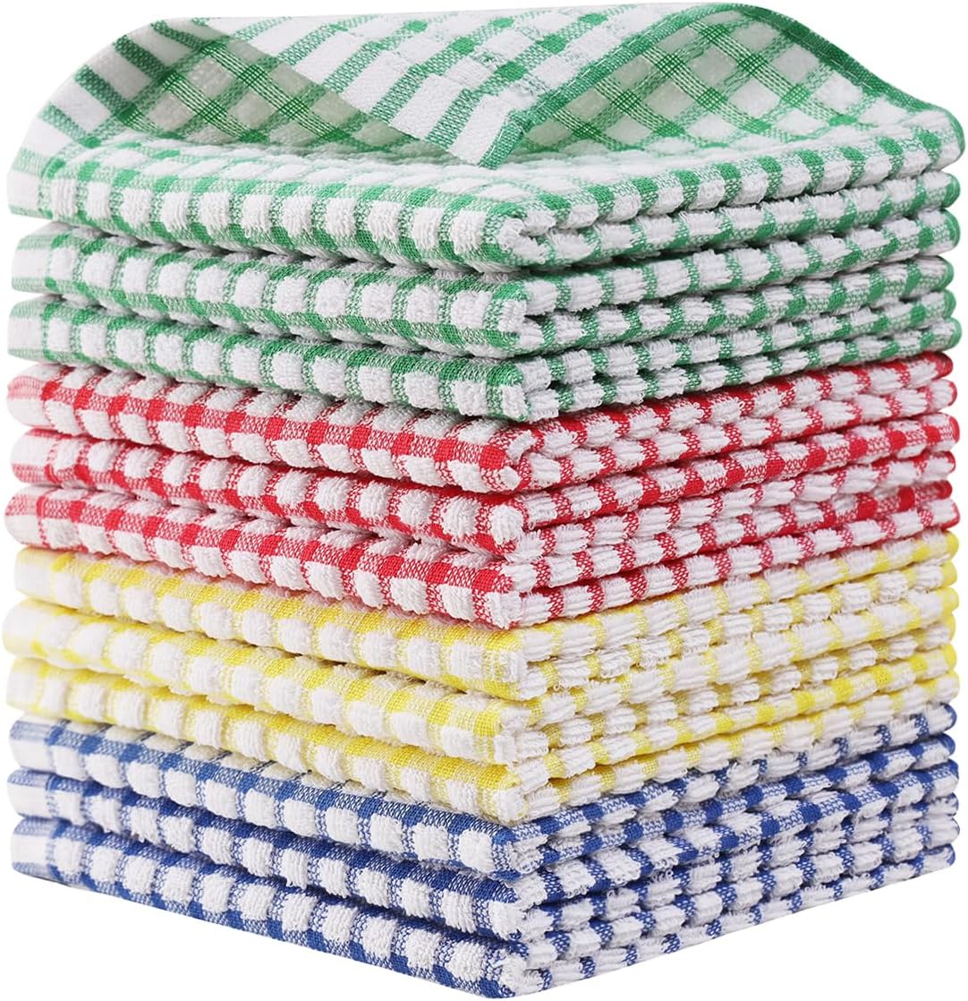 Egles 12 Pack Dishcloths 12x12 Inches Cotton Mix Color
