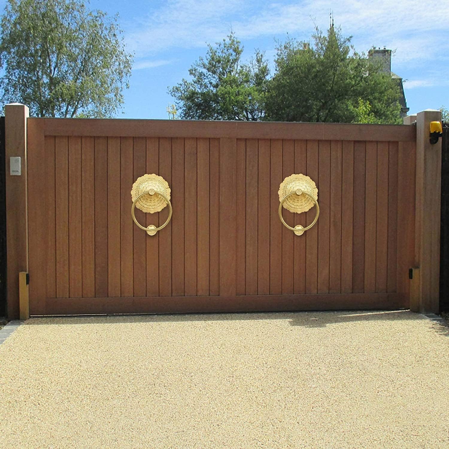 VINTAGE DOOR KNocker Handmade Metal Door Decor Antique Gold Finish Perfect Front Door Addition