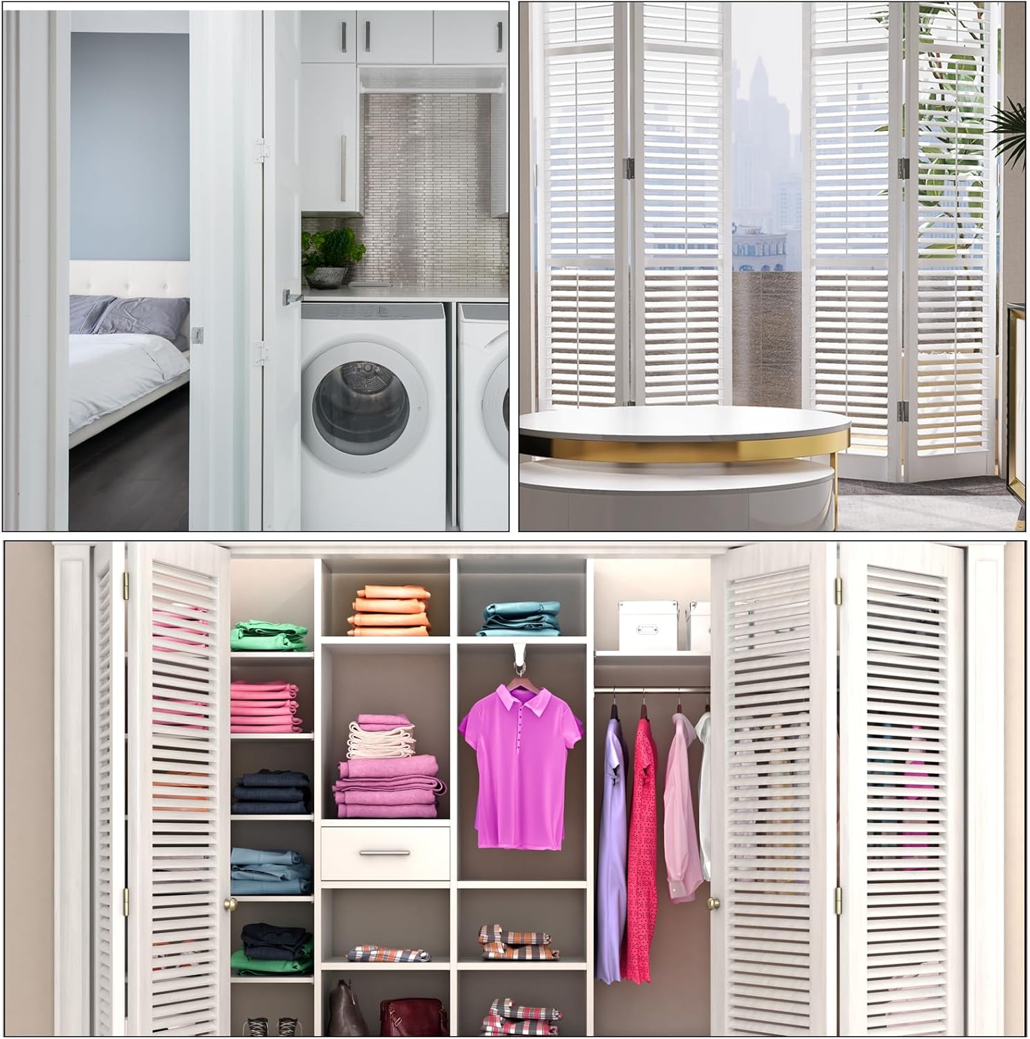 Bifold Door Hardware Kit for 2-Pack Bi-Fold Door Surface Aligner