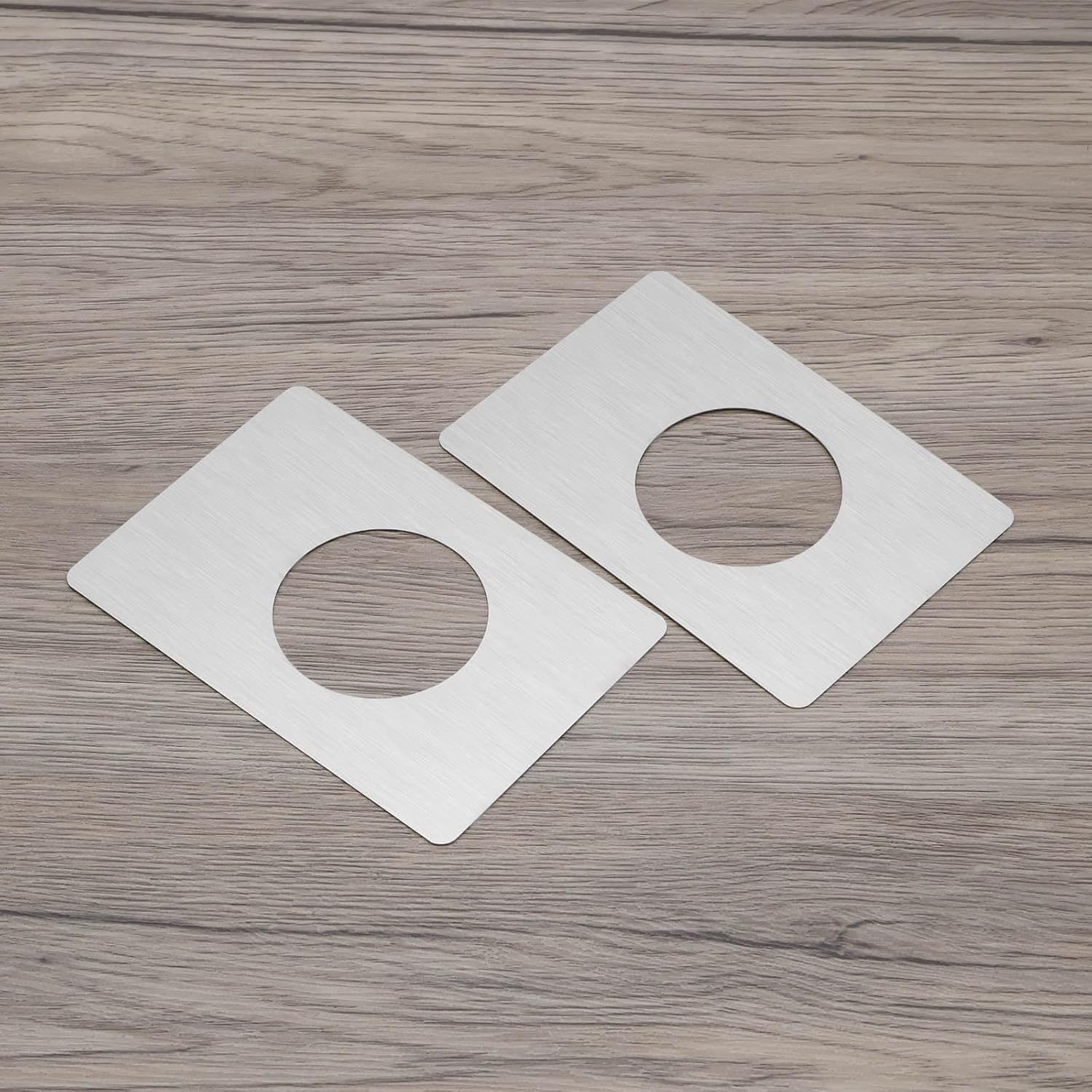 Sing FLD8-Piece 13CM x 9CM Stainless Steel Door Lock Repair Plate Set for 55CM Spherical Locks Silver