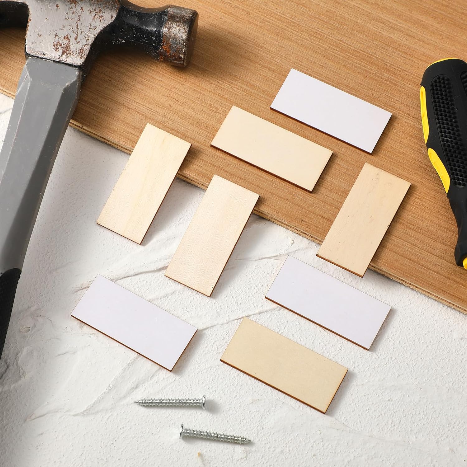 Weysat Door Edge Hole Filler Plate Set with Double Sided Tapes 1 x 2-14 measure