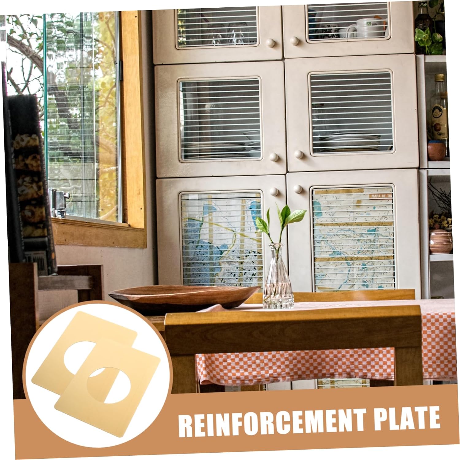 Stainless Steel Door Lock Covers 2-Pack strengthened door security at home