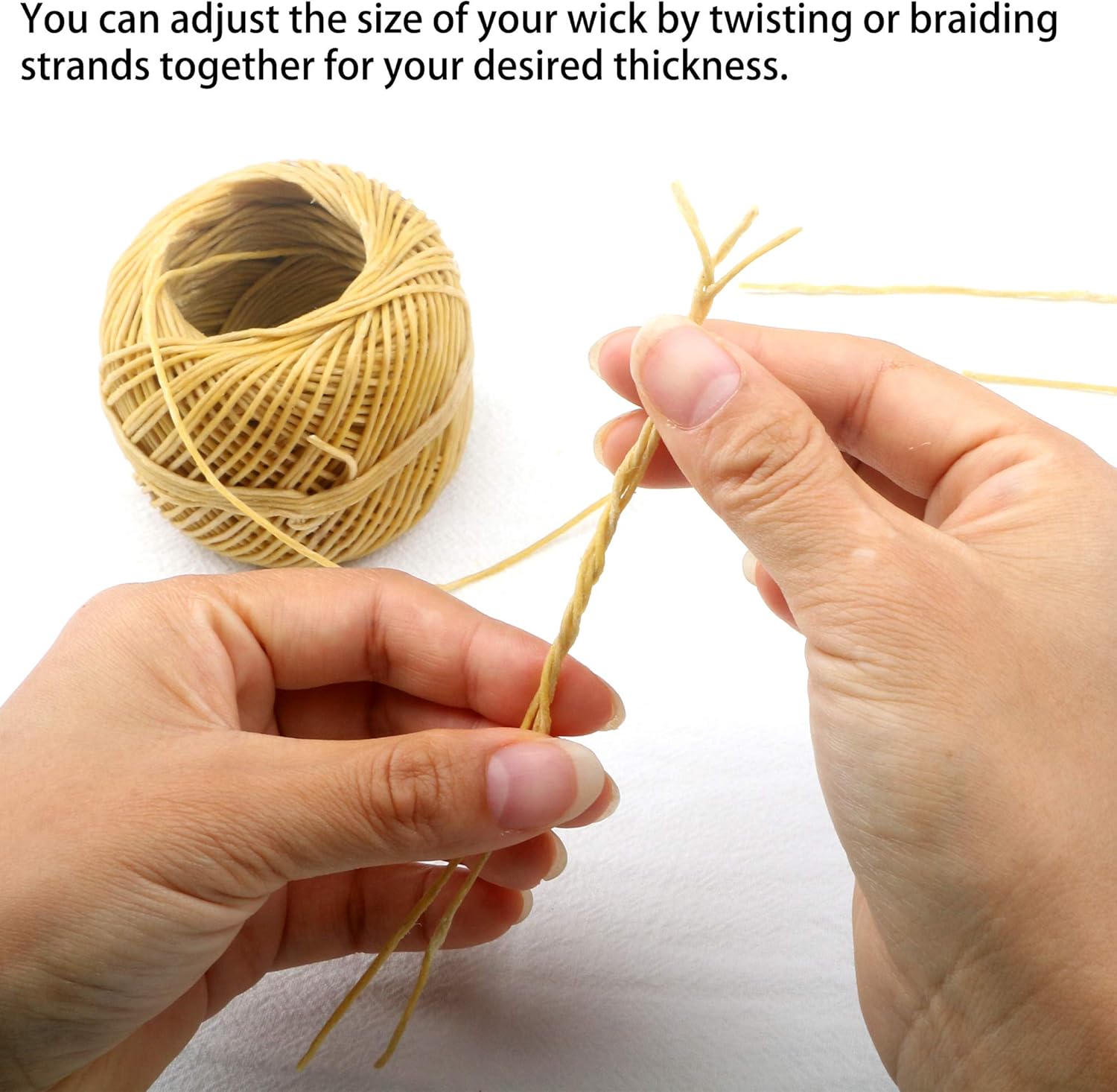 Organic Hemp FlOt Lighter Wick with Natural BeeSwax Coating - 200FT Spool 200pcs Sustainer Tabs