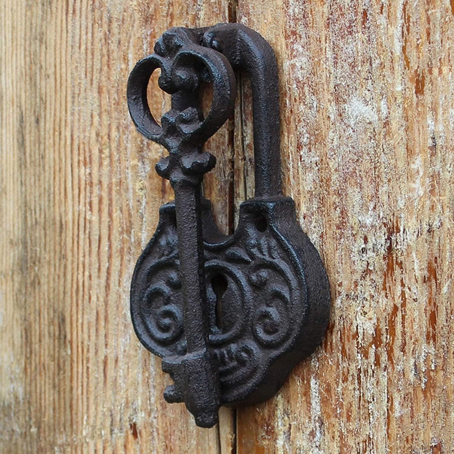 Ancient Rustic Door Knocker Hand Pull for Front Outdoor Doors