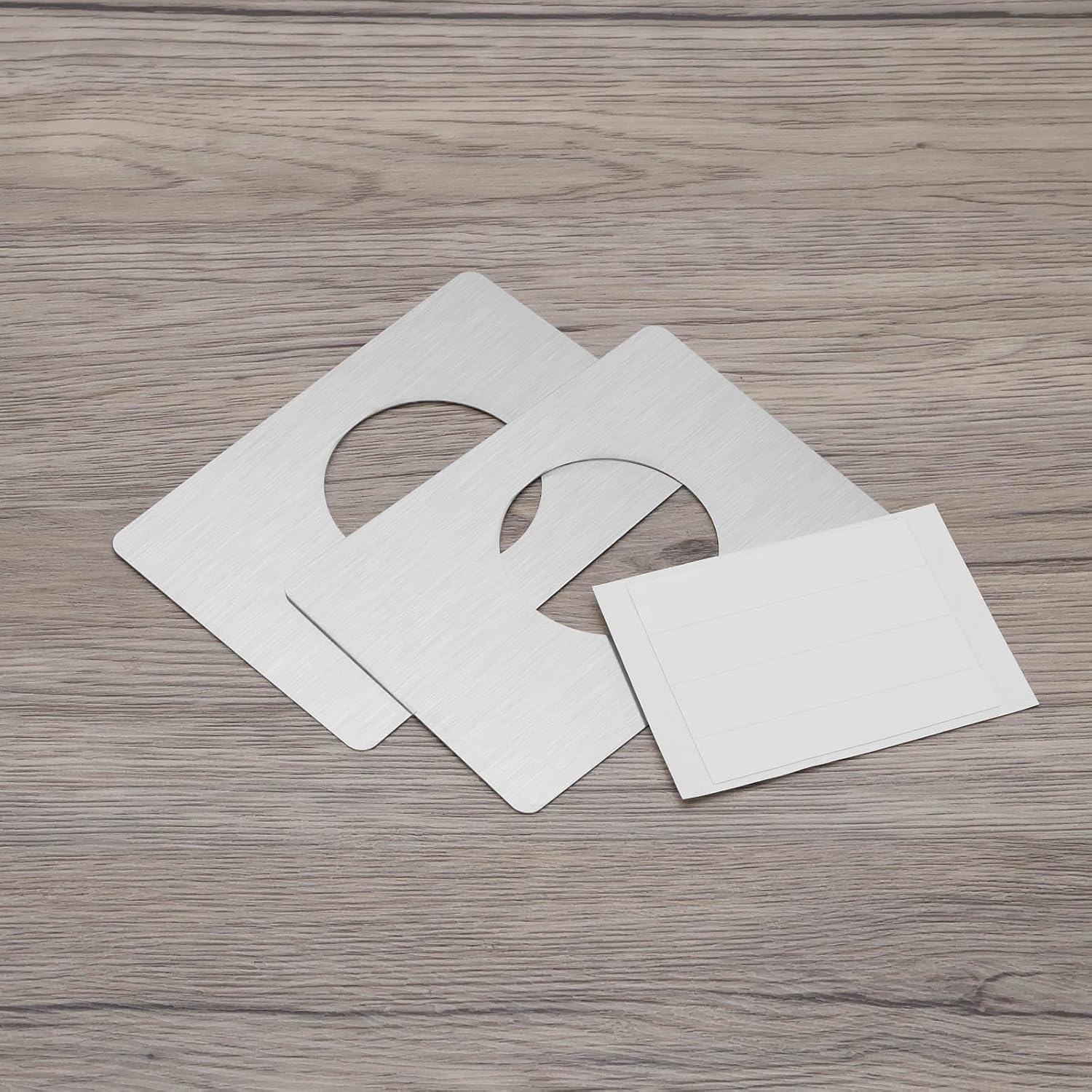 Sing FLD8-Piece 13CM x 9CM Stainless Steel Door Lock Repair Plate Set for 55CM Spherical Locks Silver