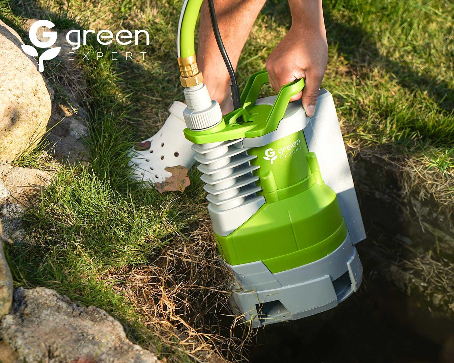MV Green Expert 1HP Sump Pump 4000GPH - Effortlessly remove water from flooded basements pools and more