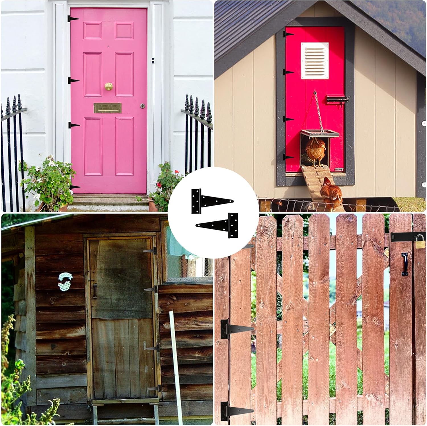 Premium 6-Inch Heavy Duty Hinges for Outdoor DoorsLockdown Quality for Sheds Barns and More