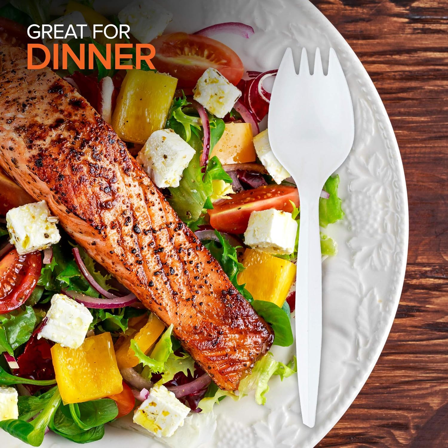 Ultimate Gift for Kids Hosts and more Premium 100-Count Disposable Spork Set